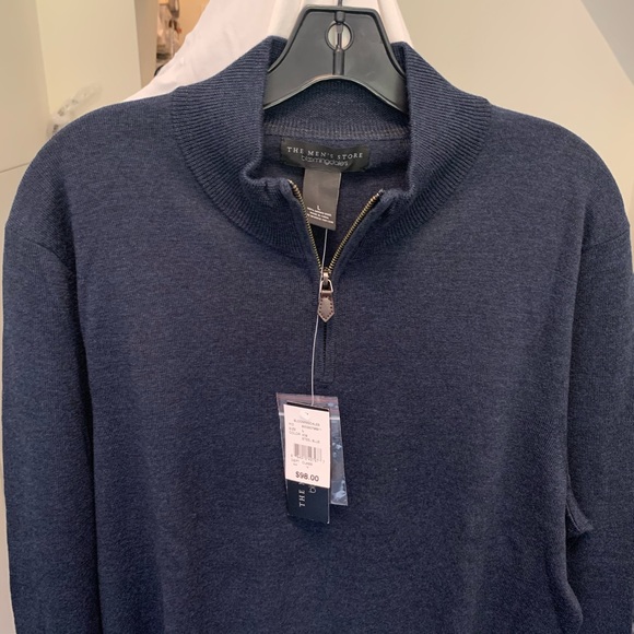 Bloomingdales Men’s 1/4 zip wool sweater. - Picture 2 of 6